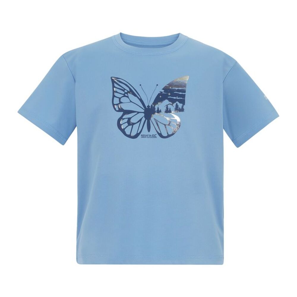 Regatta Childrens/Kids Aria Butterfly T-Shirt / Denim Blue